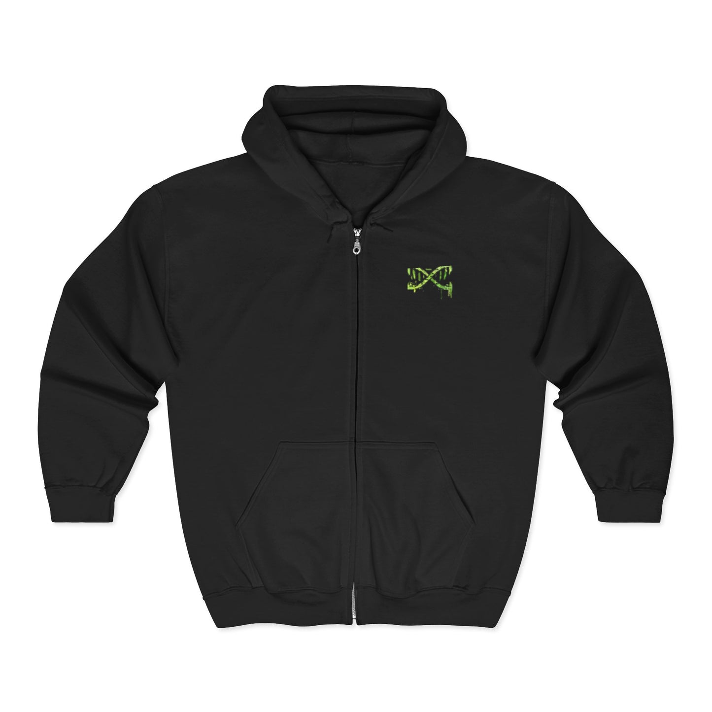 DNA Science Hoodie - Genetics Nerd Full-Zip Zip-Up Sweatshirt