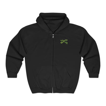 DNA Science Hoodie - Genetics Nerd Full-Zip Zip-Up Sweatshirt