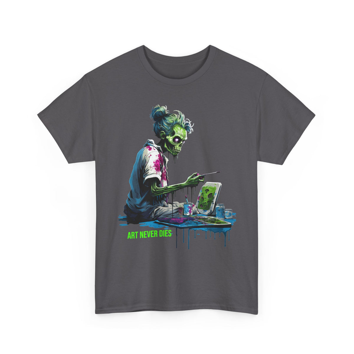 Art Never Dies Zombie Artist T-Shirt - product view