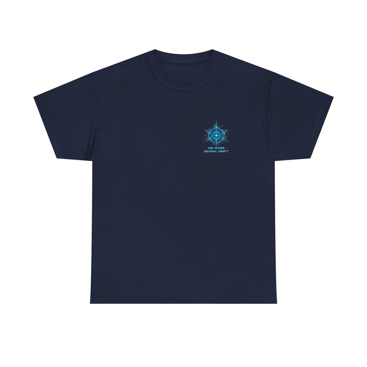 Neural Drift Cyberpunk Skull T-Shirt - product view
