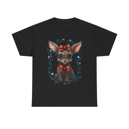 T-Shirt — Cute Chihuahua Puppy with Red Bows Christmas Graphic Tee