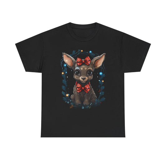 T-Shirt — Cute Chihuahua Puppy with Red Bows Christmas Graphic Tee