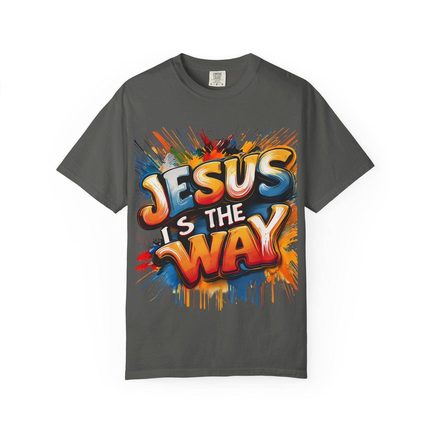 Jesus Is The Way T-Shirt — Colorful Street Art Christian Tee