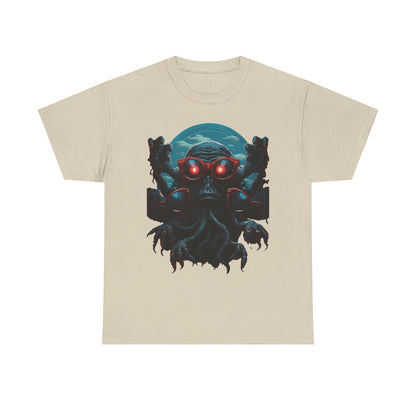 Cosmic Horror Creature T-Shirt | Retro Alien Graphic - product view