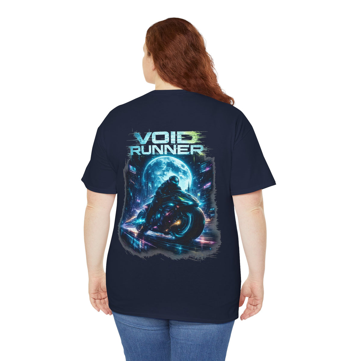 Void Runner Sci-Fi Motorcycle T-Shirt - product view