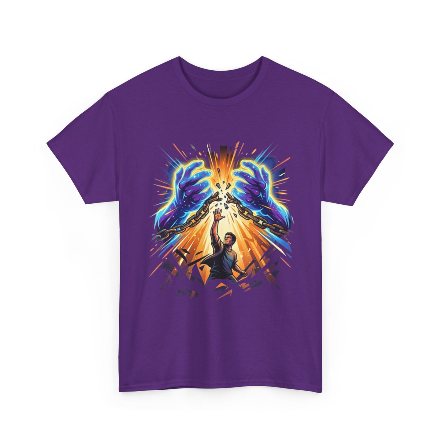 Graphic Tee — Cosmic Guardian Breaking Chains