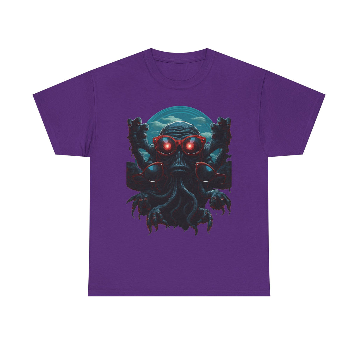 Cosmic Horror Creature T-Shirt | Retro Alien Graphic - product view