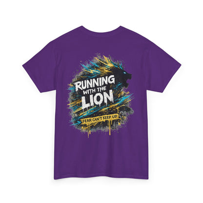 Running With the Lion Christian T-Shirt - product view