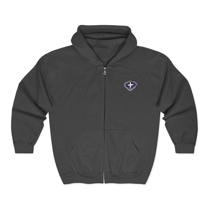 Holy Chaos Zip Hoodie — Christian Graphic Full‑Zip Sweatshirt
