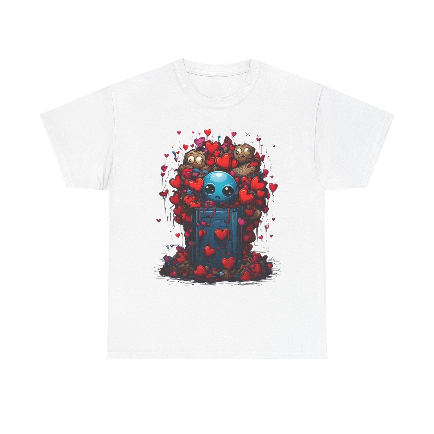 Cute Alien in Heart Garden T-Shirt — Valentine’s Day Cute Sci‑Fi Tee