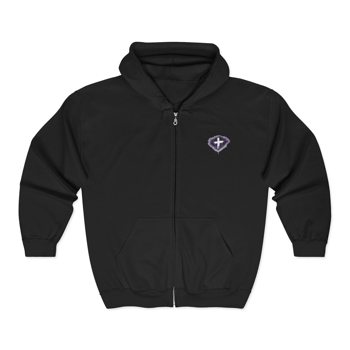 Holy Chaos Zip Hoodie — Christian Graphic Full‑Zip Sweatshirt