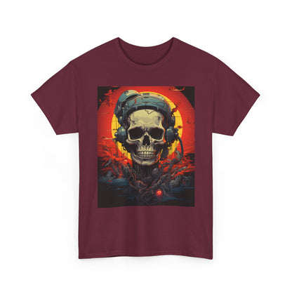 Cyberpunk Skull Astronaut Retro Graphic T-Shirt - product view