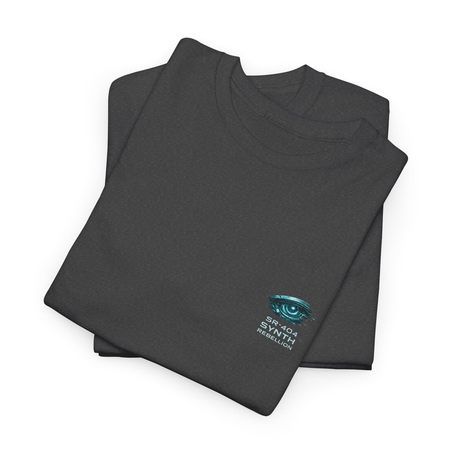 Synth Rebellion Cyberpunk T-Shirt | Born Human Upgraded by Chaos Futuristic Graphic Tee