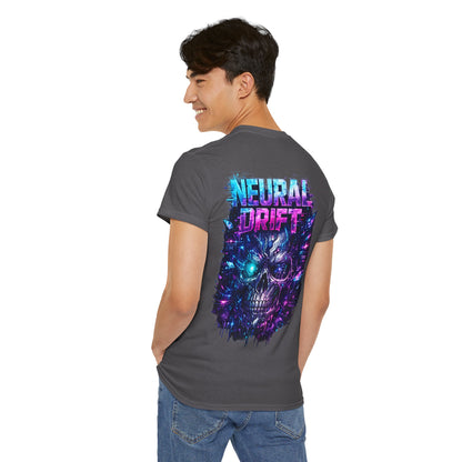 Neural Drift Cyberpunk Skull T-Shirt - product view