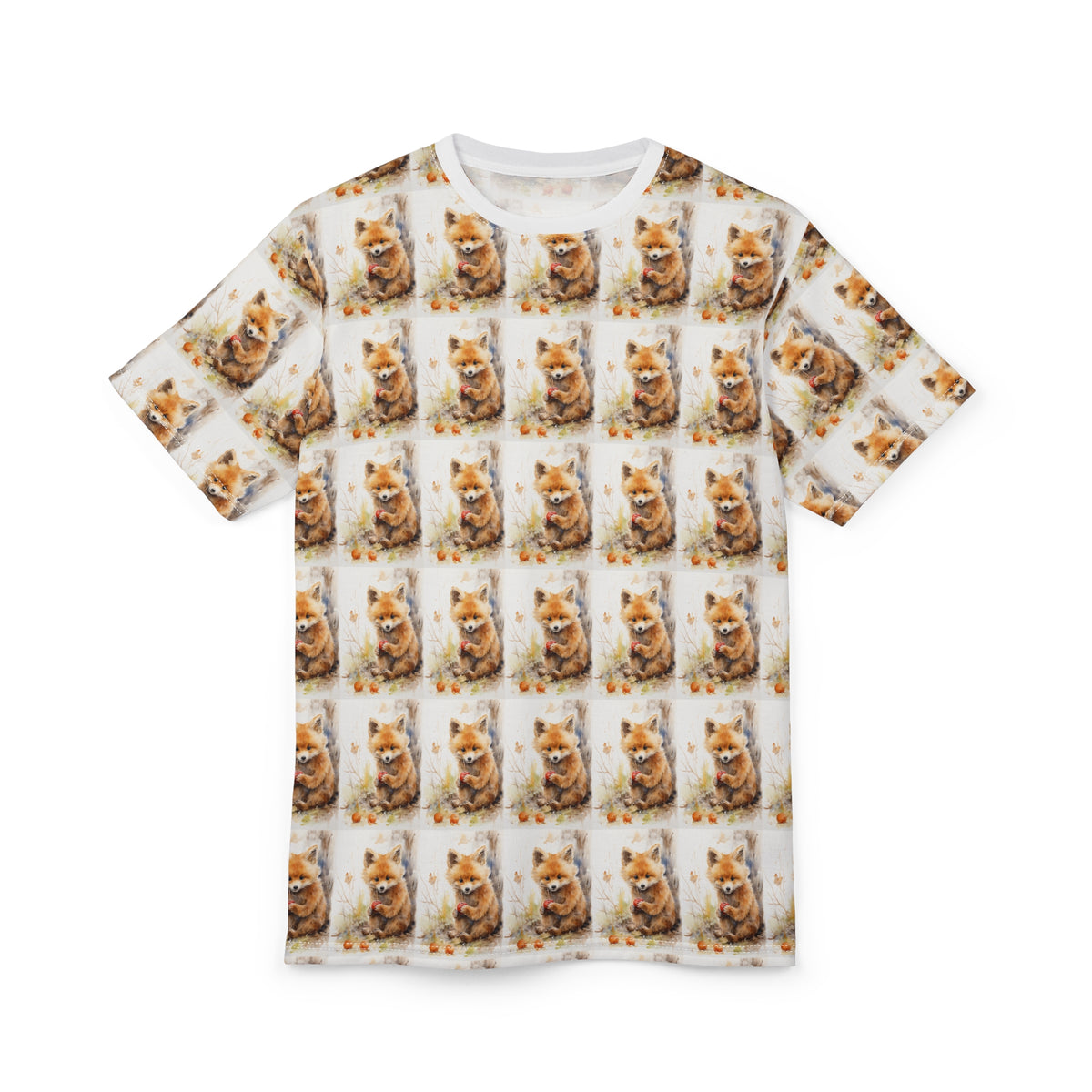 Ginger Cat Pattern All-Over Print T-Shirt - product view