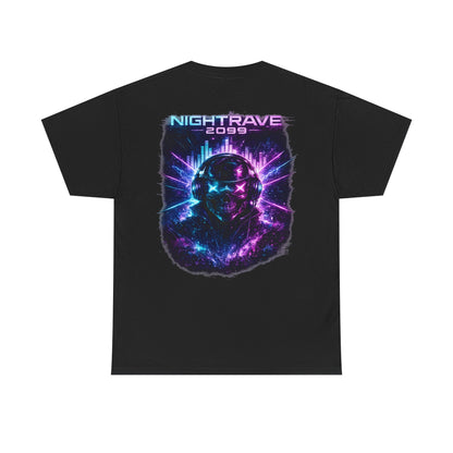Nightrave 2099 Cyberpunk Skull DJ T-Shirt - product view