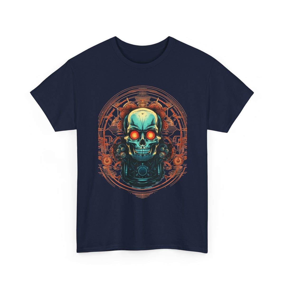 Steampunk Skull T-Shirt | Copper Gear Graphic - product view