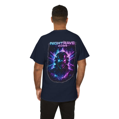 Nightrave 2099 Cyberpunk Skull DJ T-Shirt - product view