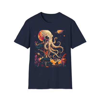 Octopus Space Art T-Shirt — Cosmic Deep Sea Graphic Tee