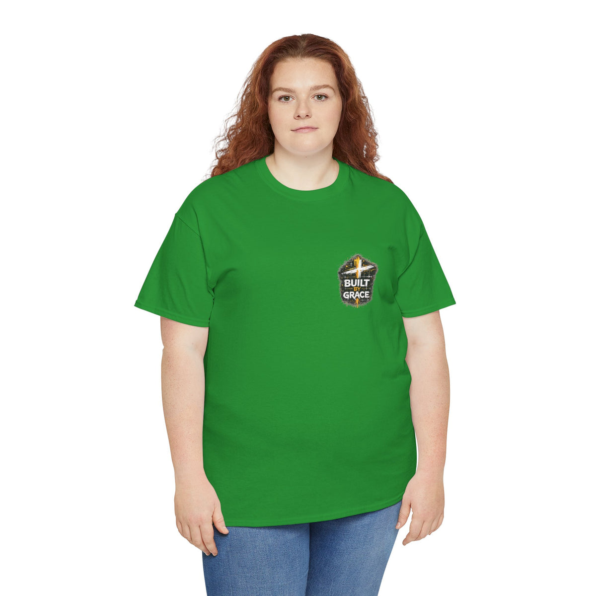 Built by Grace Christian Graphic T-Shirt - back graphic