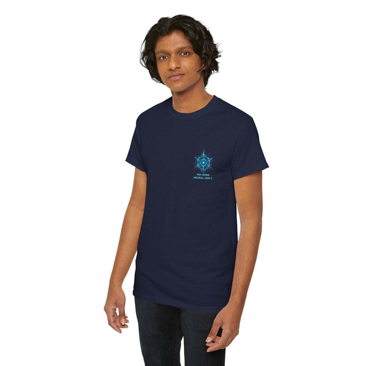 Neural Drift Cyberpunk Skull T-Shirt - product view