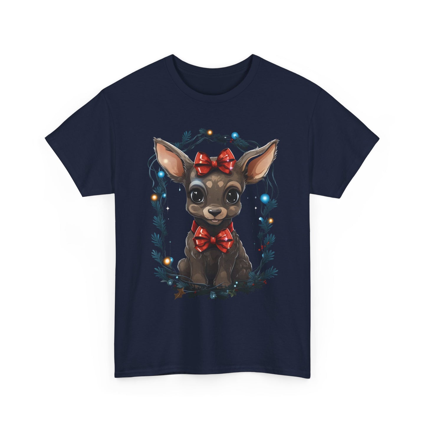 T-Shirt — Cute Chihuahua Puppy with Red Bows Christmas Graphic Tee
