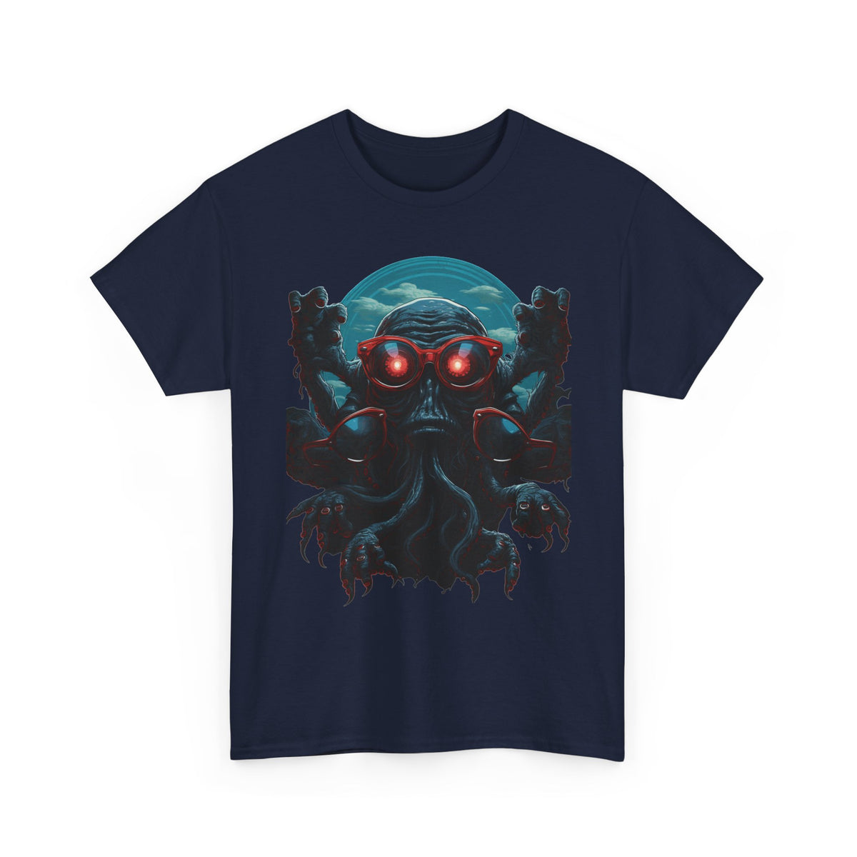 Cosmic Horror Creature T-Shirt | Retro Alien Graphic - product view