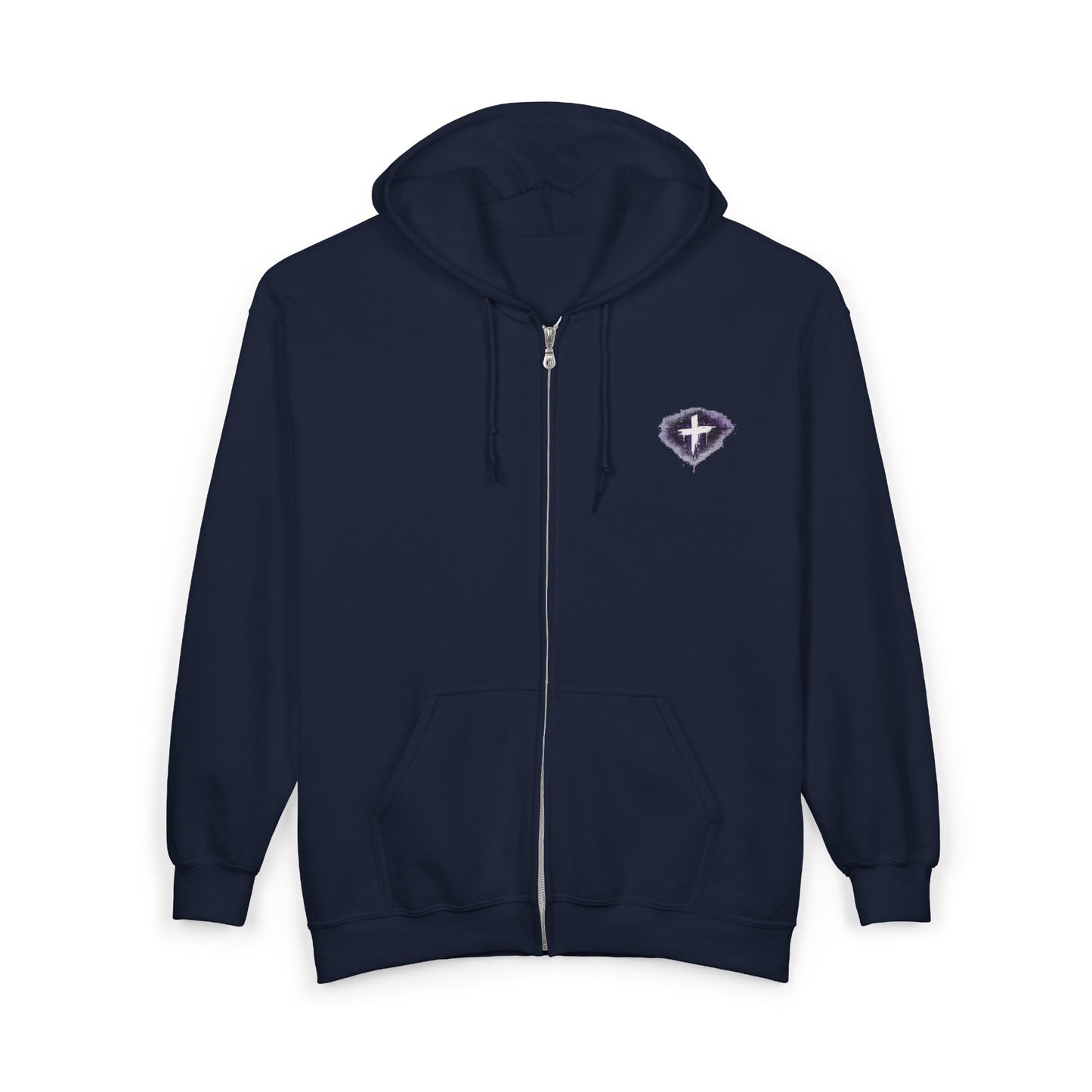 Holy Chaos Zip Hoodie — Christian Graphic Full‑Zip Sweatshirt