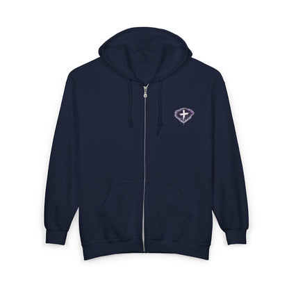 Holy Chaos Zip Hoodie — Christian Graphic Full‑Zip Sweatshirt