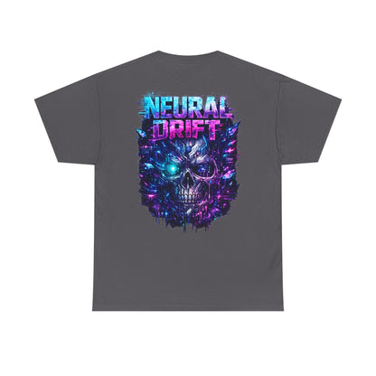 Neural Drift Cyberpunk Skull T-Shirt - product view