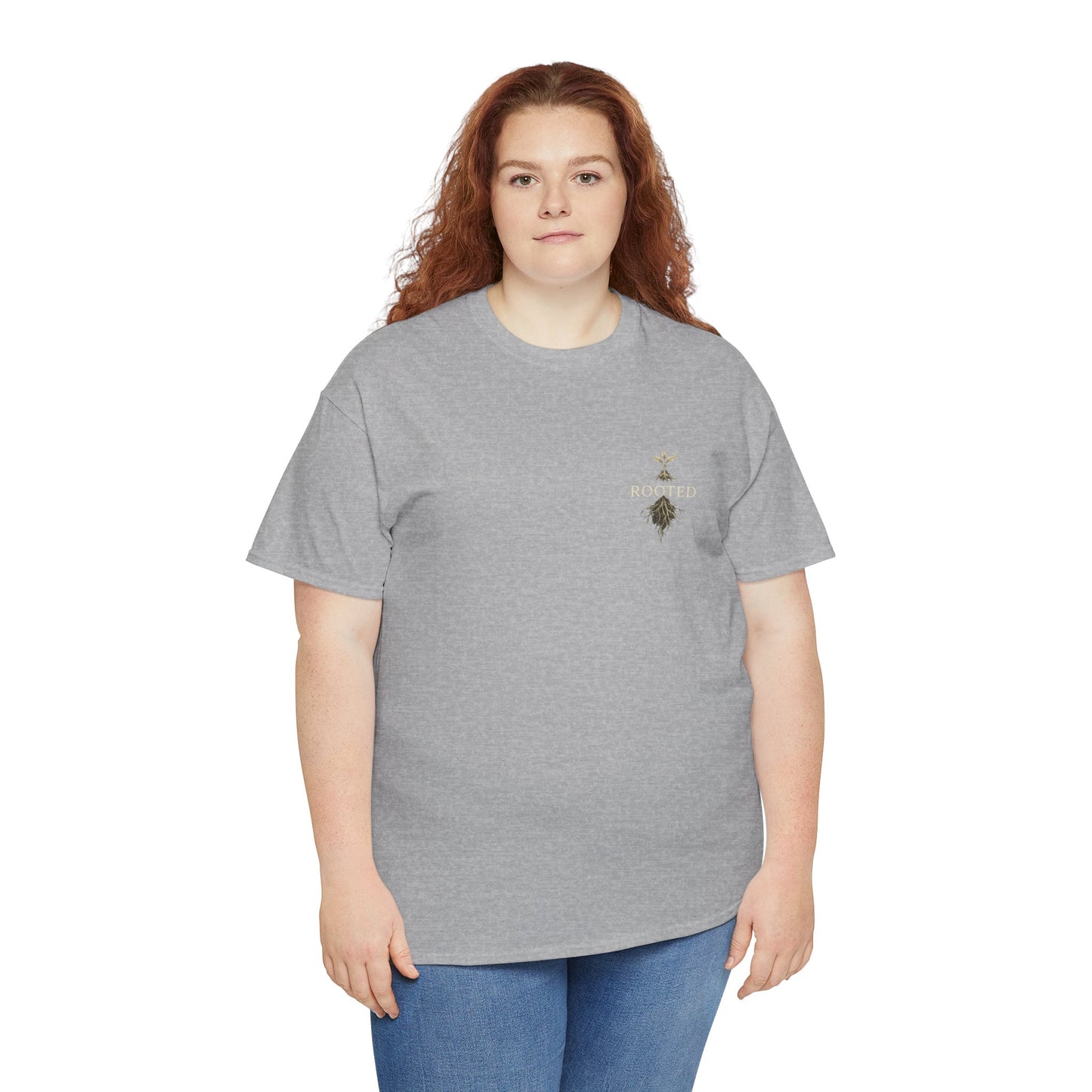 Rooted Floral Tee — "Rooted Not Stuck" Graphic T-Shirt
