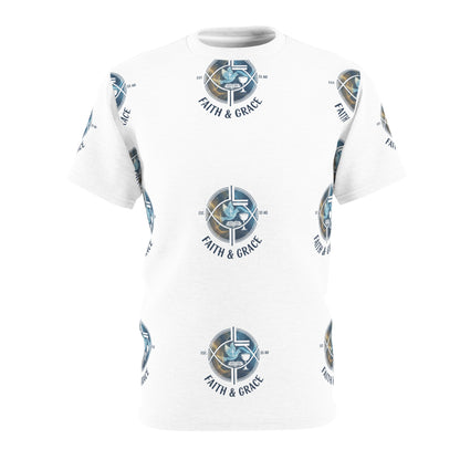 Faith & Grace Cut & Sew Tee — All-Over Print Unisex Shirt