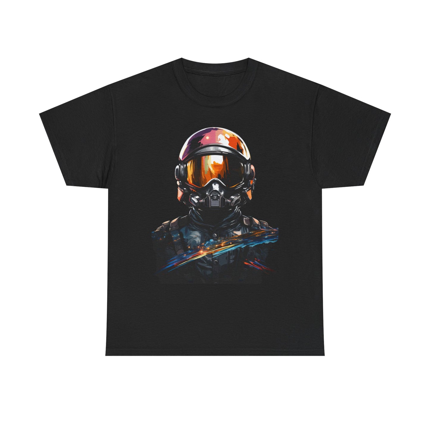 Cyberpunk Astronaut T-Shirt – Futuristic Space Helmet Graphic Tee | Neon Sci-Fi Streetwear Shirt | Gamer Aesthetic Clothing