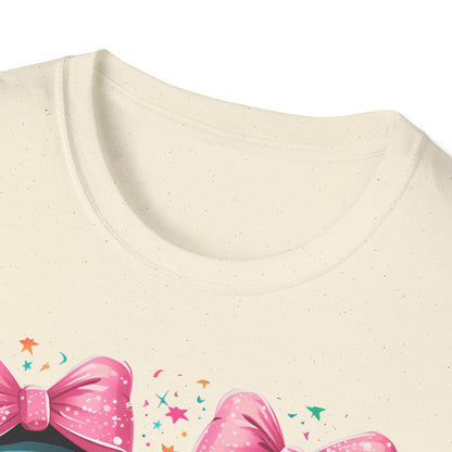 Cute Gothic Twin Dolls T-Shirt — Matching Pink Bow Kawaii Design