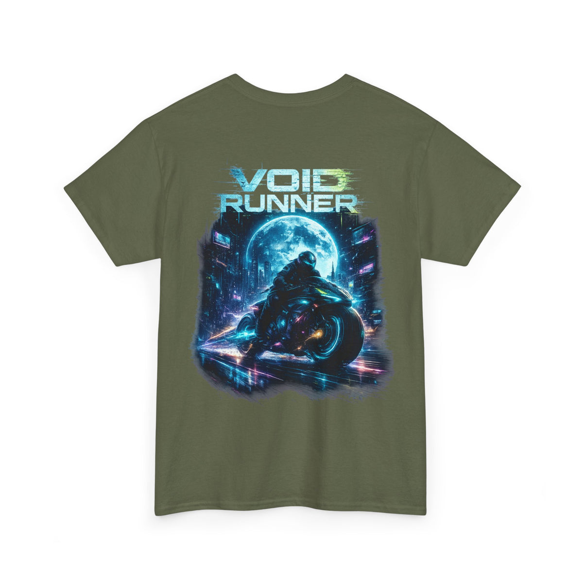 Void Runner Sci-Fi Motorcycle T-Shirt - product view