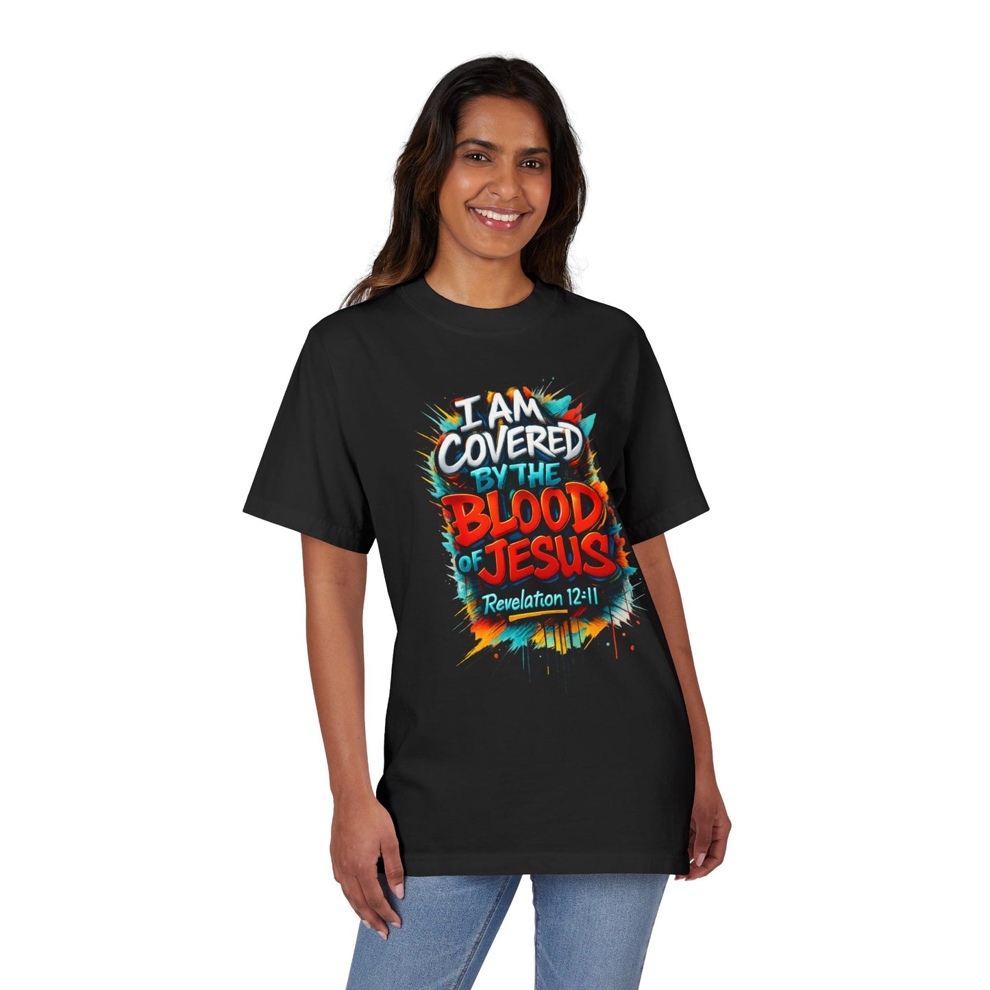 Covered by the Blood of Jesus T-Shirt — Revelation 12:11 Christian Tee
