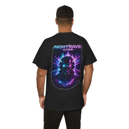 Nightrave 2099 Cyberpunk Skull DJ T-Shirt - product view