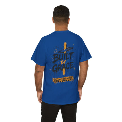 Built By Grace Christian Graphic T-Shirt | Still Under Construction Faith Streetwear Tee