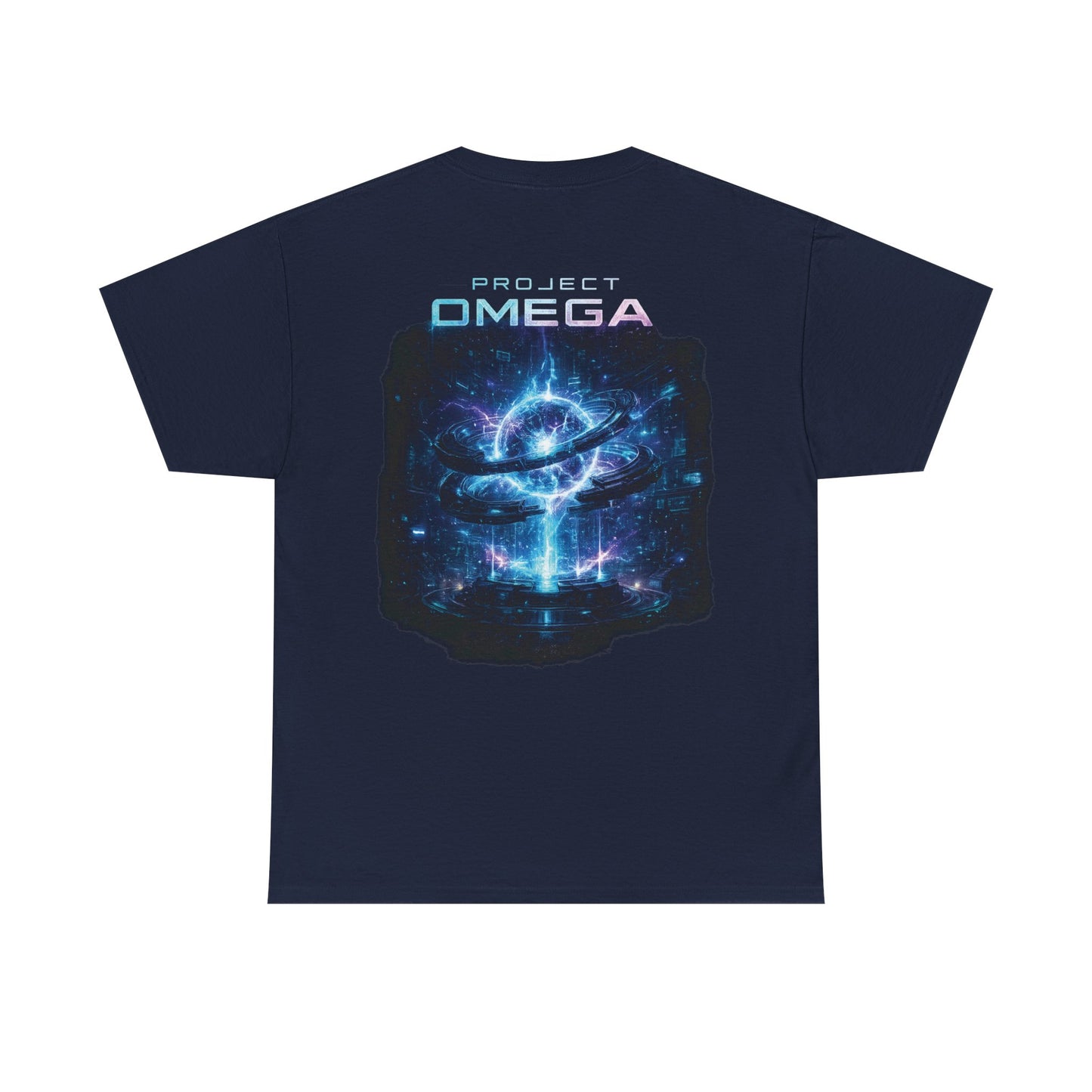 Project Omega T-Shirt | Futuristic AI Core Sci-Fi Graphic Tee, Cyber Tech Streetwear Shirt