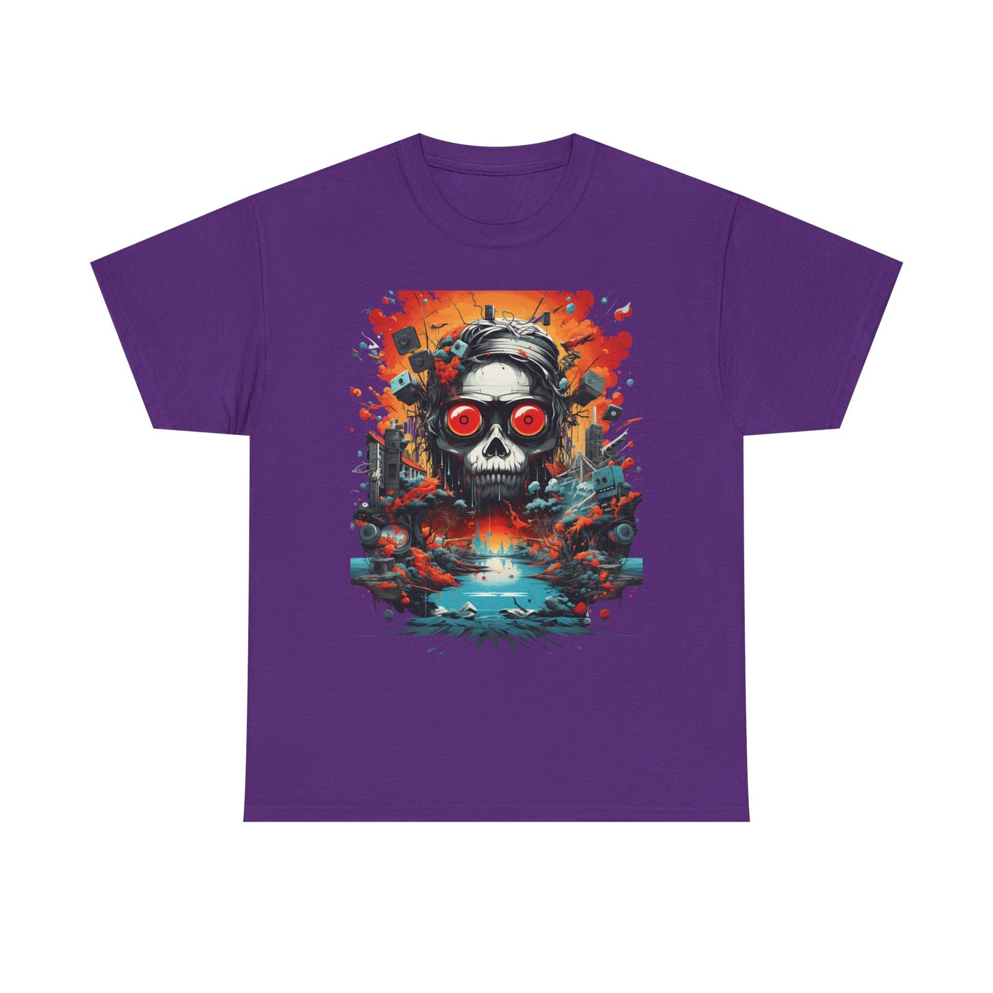 Skull Pilot Graphic Tee — Retro Apocalypse Aviation Design