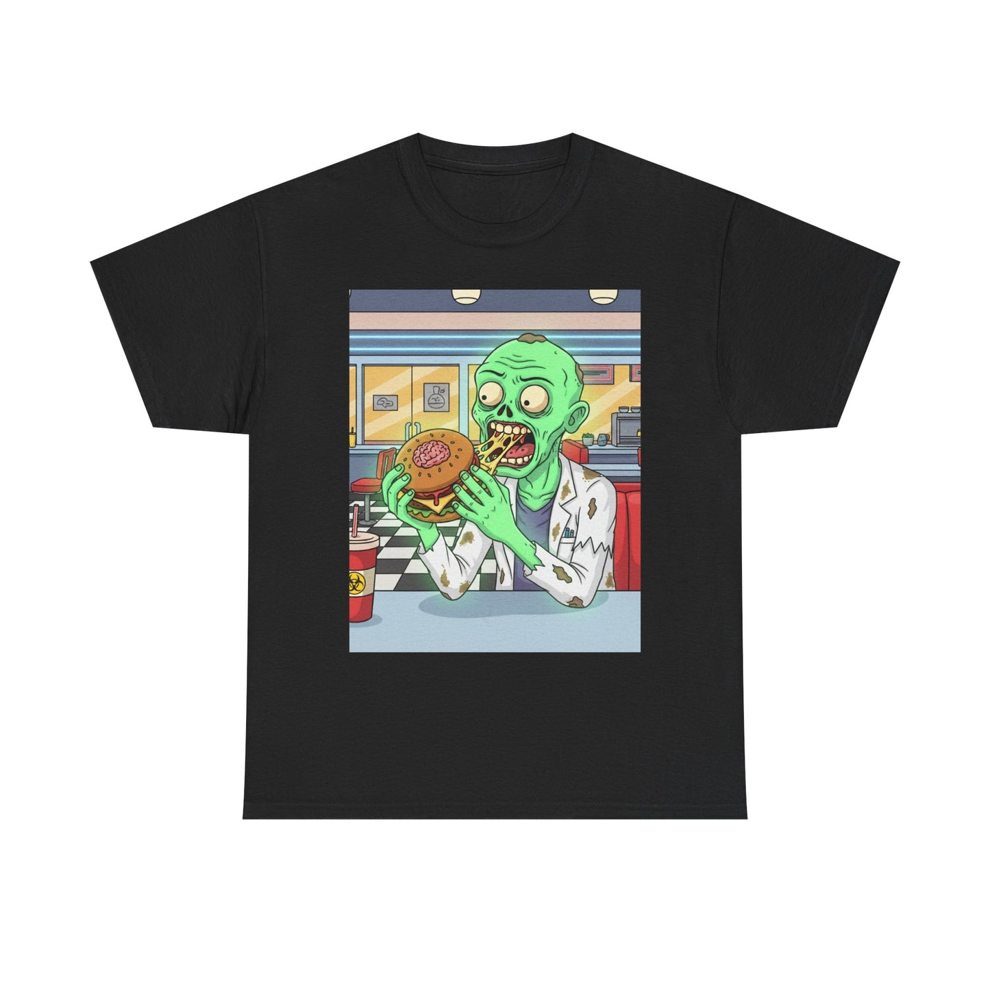 Zombie Feast Unisex Tee | Funny Graphic T-Shirt for Halloween, Horror Lovers, Unique Gift, Casual Wear, Party Shirt