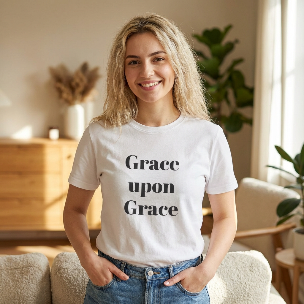 T-Shirt — "Grace upon Grace" Religious Inspirational Tee