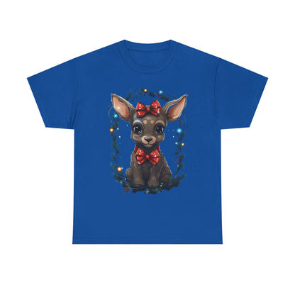 T-Shirt — Cute Chihuahua Puppy with Red Bows Christmas Graphic Tee