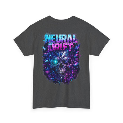 Neural Drift Cyberpunk Skull T-Shirt - product view
