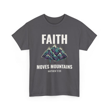Faith Moves Mountains Graffiti T-Shirt – Matthew 17:20