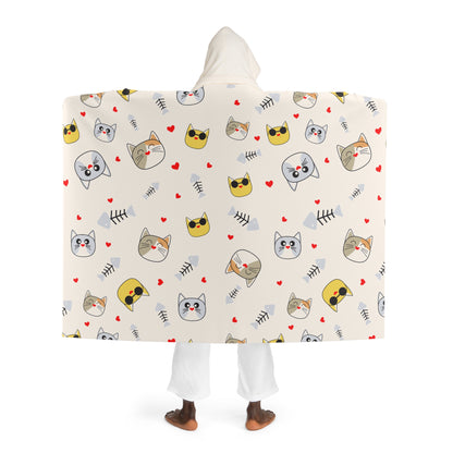 Cozy Hooded Sherpa Fleece Blanket with Cute Animal Print, Perfect for Pets Lovers, Warm Throw for Lazy Days, Gift for Birthdays, [...]