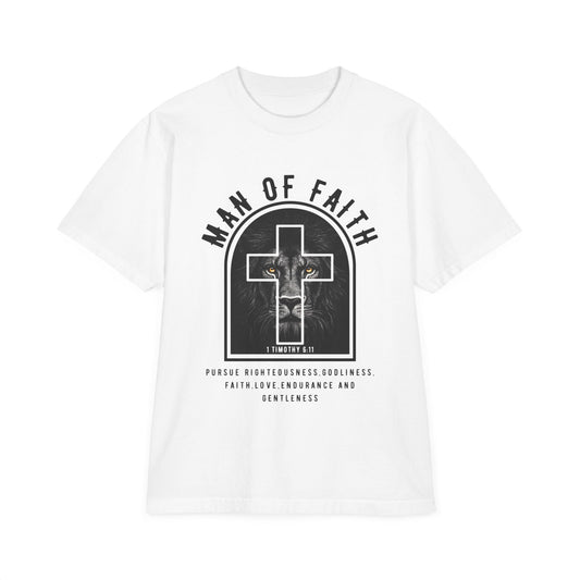Man of Faith T-Shirt — Cross & Lion Christian Tee