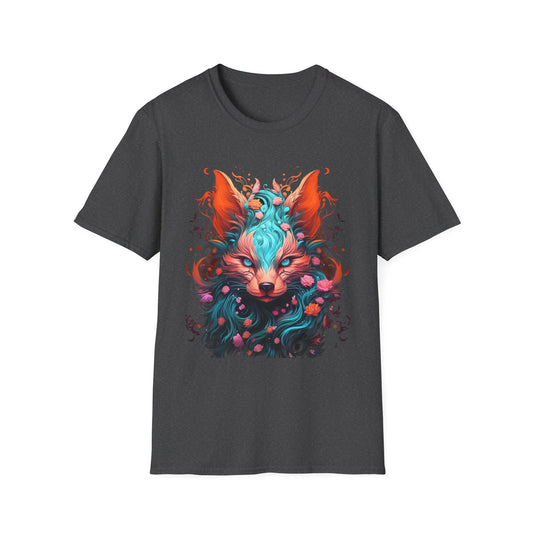 Mystic Fox Graphic T-Shirt — Vibrant Fantasy Fox Art Tee