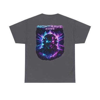 Nightrave 2099 Cyberpunk Skull DJ T-Shirt - product view