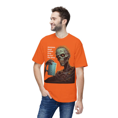 Coffee First Zombie T-Shirt | Censored Adult Humor - product view